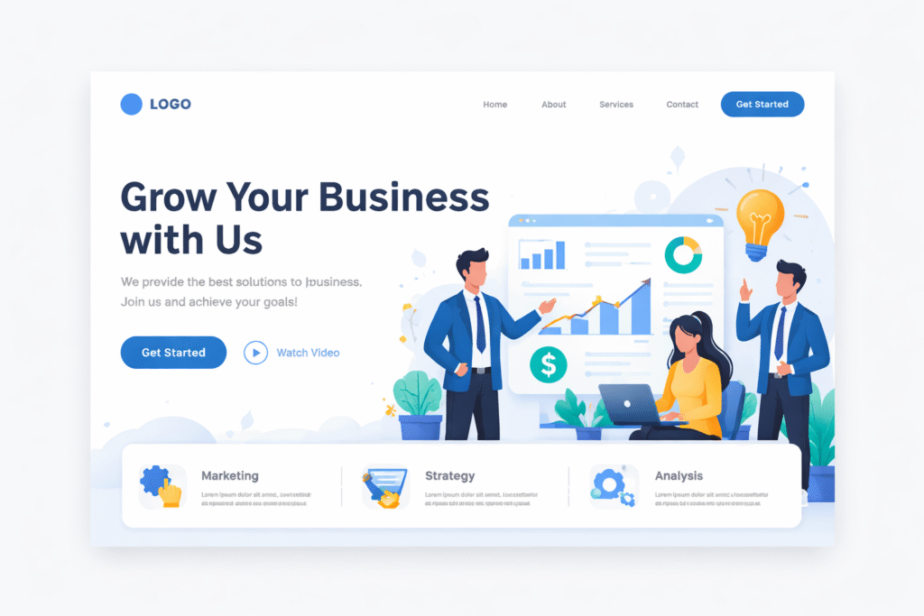 landing page bisnis