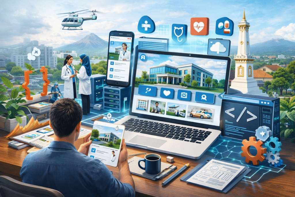 pembuatan website company profile Jogja fokus bisnis klinik