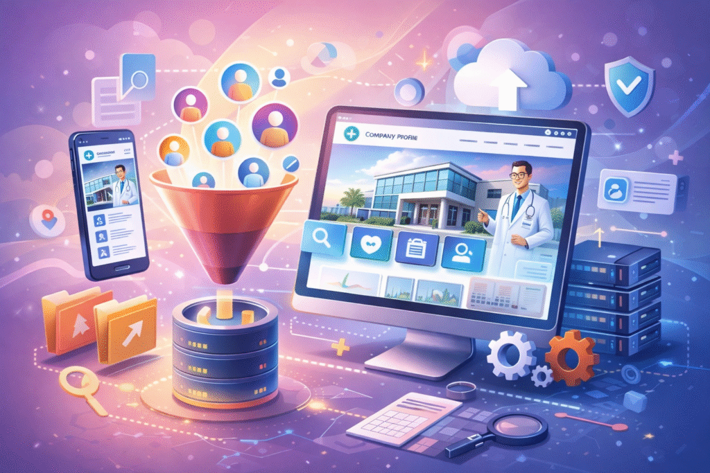 pembuatan website company profile guna menambah database customer