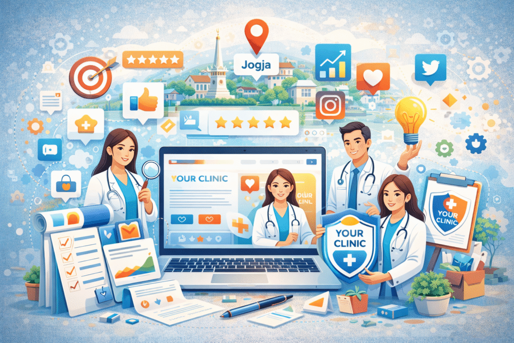 pengembangan brand online untuk bisnis klinik di Jogja