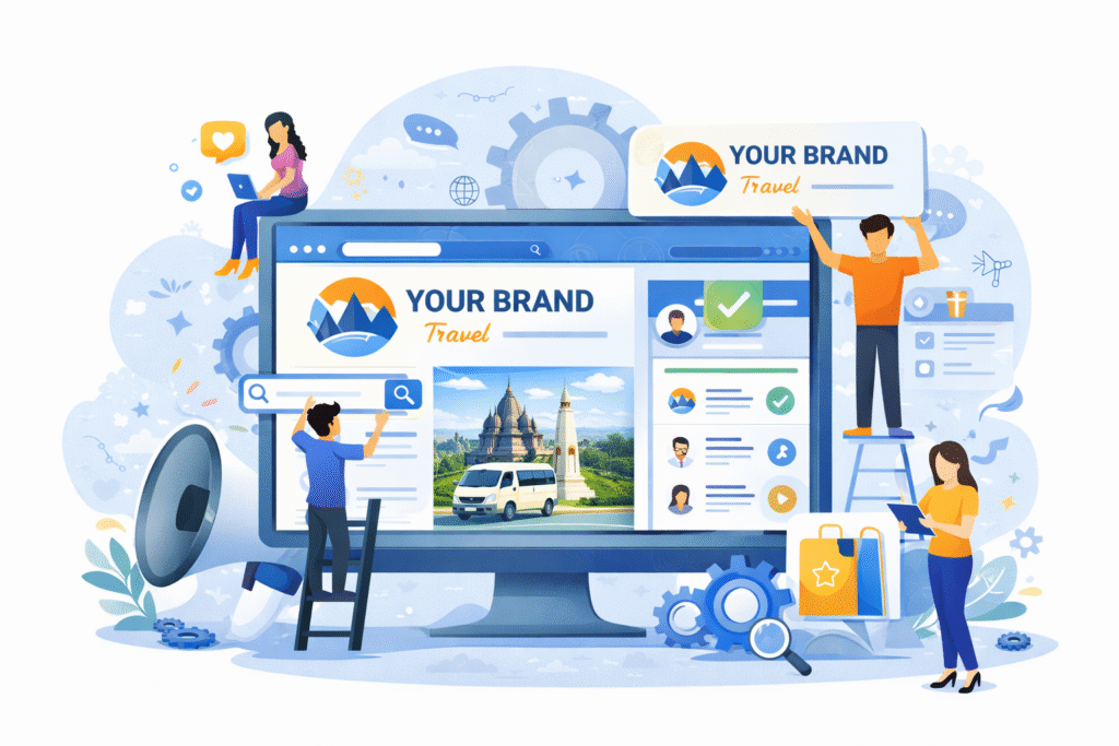 pengembangan brand online untuk bisnis travel di Jogja