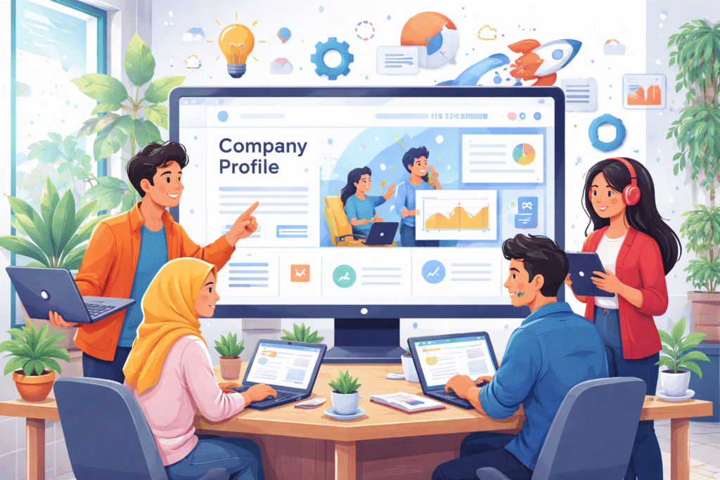 pembuatan website company profile Jogja fokus bisnis startup