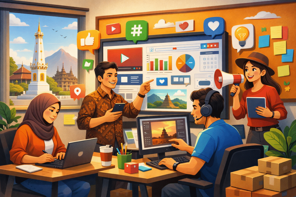 manajemen konten sosial media untuk bisnis startup di Jogja