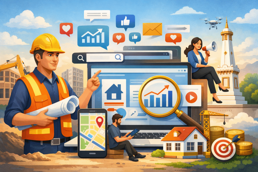 strategi pemasaran digital untuk bisnis kontraktor di Jogja